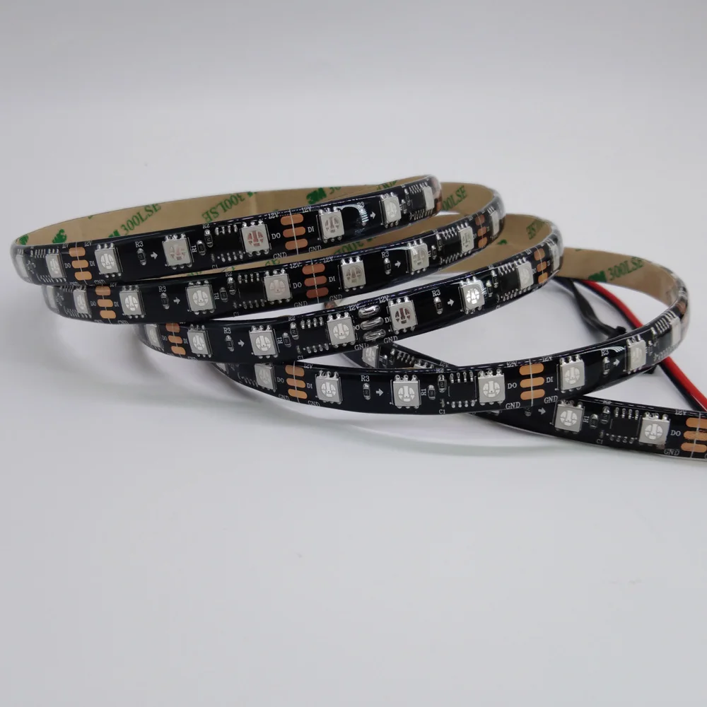 SM16703 WS2811 Addressable Rgb Led Strip 60 leds/M 12V digital 5050 programable 5M Smart Pixel Led Tape for led madrix project