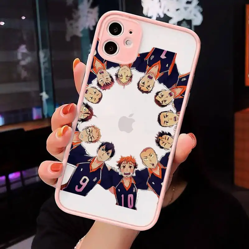 

Anime Haikyuu Hinata attacks Phone Cases matte transparent For iphone 7 8 11 12 plus mini x xs xr pro max cover