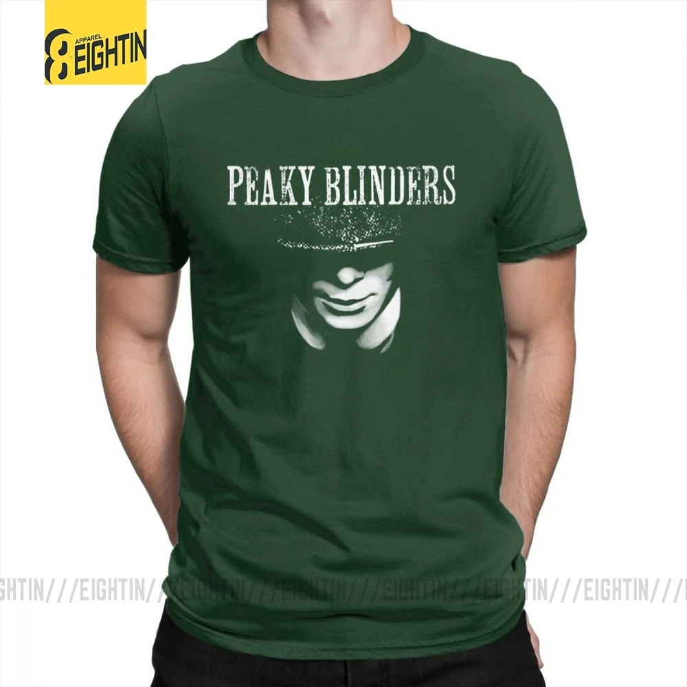 Forest Green Peaky Blinders Мужская футболка с круглым вырезом хлопок Летние футболки с коротким рукавом модная удобная одежда футболка размера плюс - Цвет: Forest Green