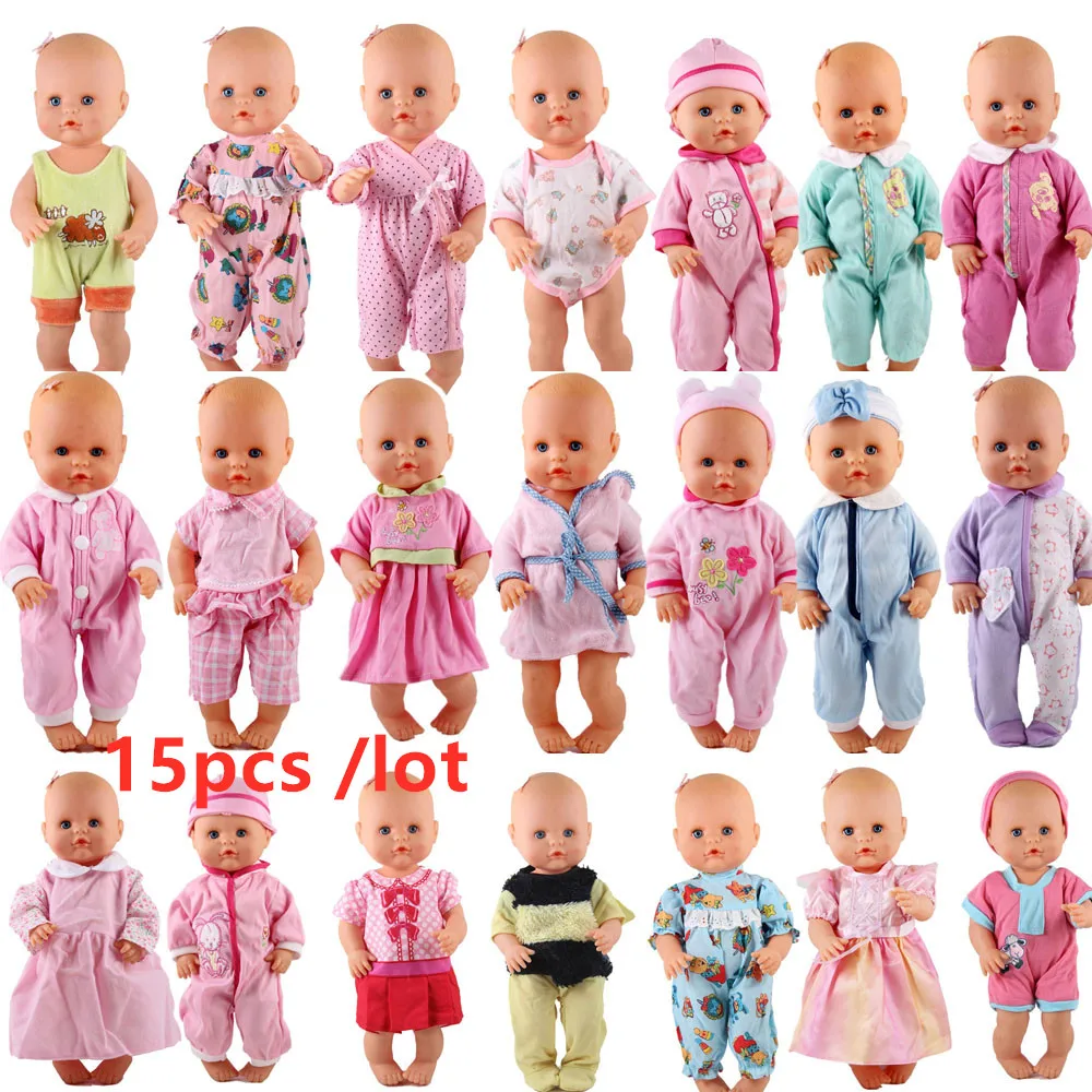 15PCS mixed 2 13 дюймов Одежда для кукол 35 см Nenuco Ropa Accesorios Nenuco y su Hermanita 15 шт./лот Модная Одежда для кукол Nenuco - Цвет: 15PCS mixed 2