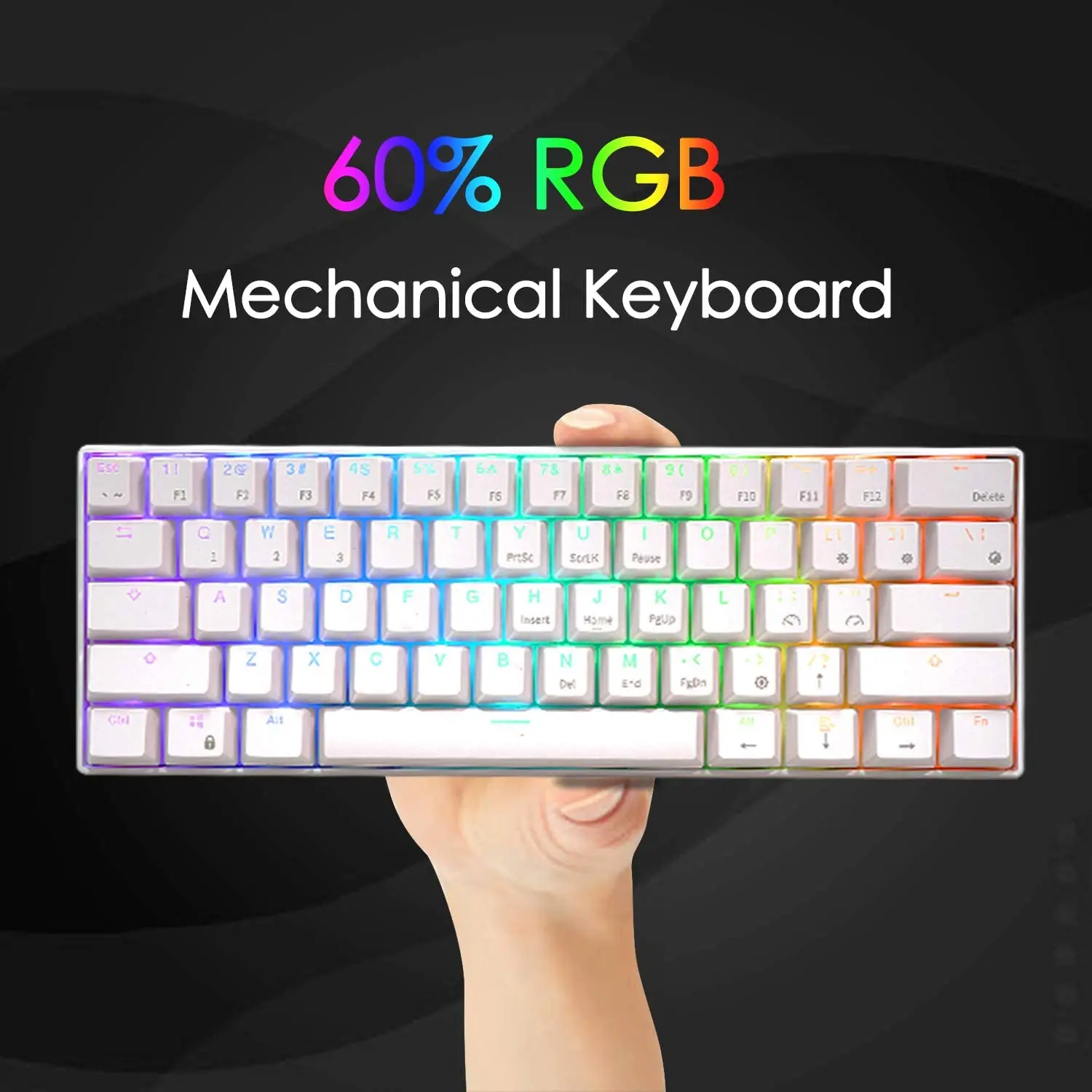60% Беспроводная Механическая игровая клавиатура с RGB Подсветкой Bluetooth Type C