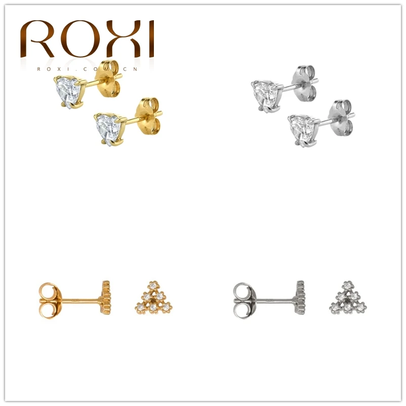 ROXI сердце треугольник квадратная Луна булавка цепь кошачьи уши Кристальные