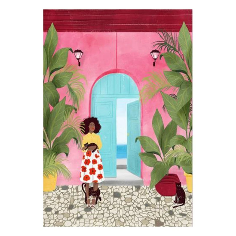 

Алмазная живопись «сделай сам», девушка с тремя кошками, вышивка крестиком, мозаика, алмазная вышивка, полностью Алмазная круглая Алмазная ...