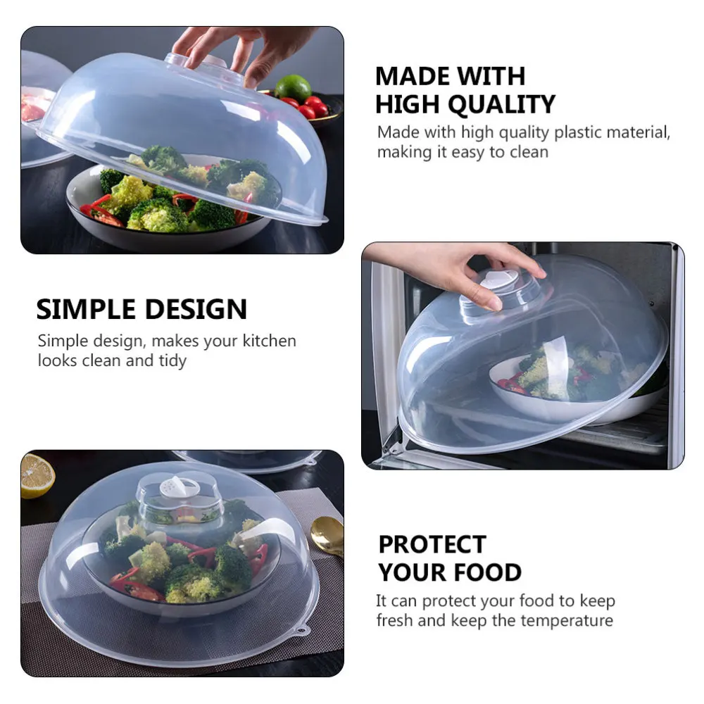 

1Pc Storage Food Cover Heat Preservation Food Lid Transparent