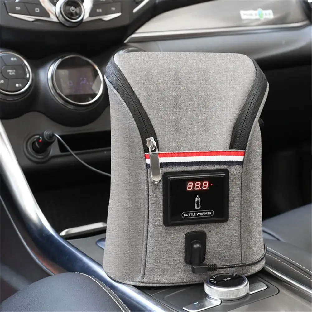 

Car Baby Bottle Warmer Outdoor Portable Constant Temperature Milk Heater Storage Bag