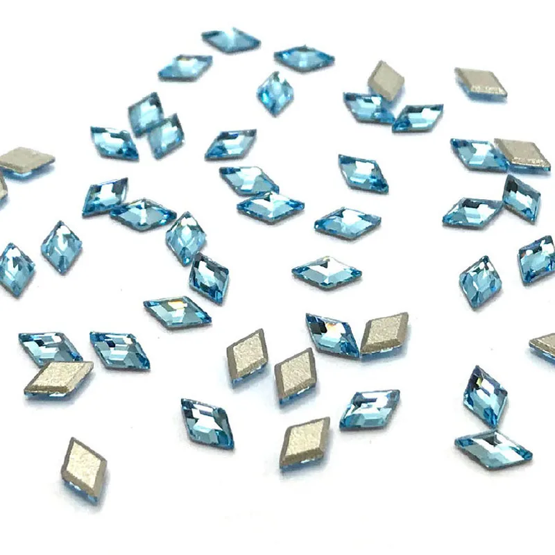 

20Pcs/lot 6 Colors 4X6mm Diamond shape Flat-back Crystal Loose Crystal Rhinestone for Nail Art, No Hotfix Nail art Crystal ,HG54