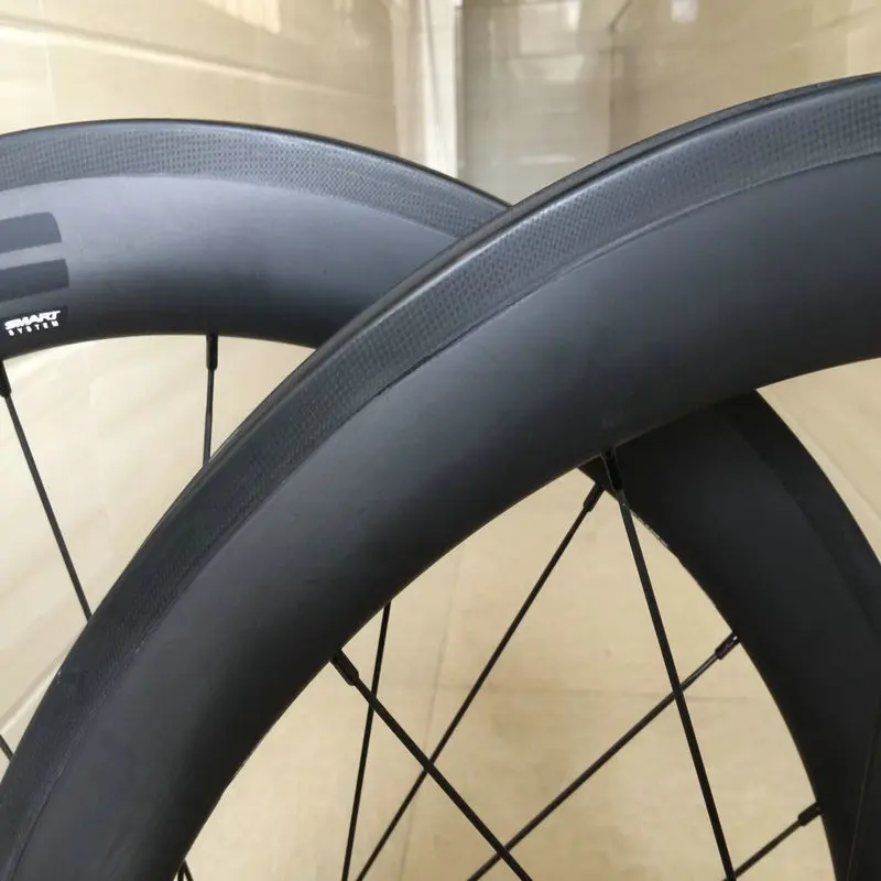 

smart road bike carbon wheels 700C/23mm full bicycle carbon wheels v brakes clincher/tubular wheels ud matt 50mm free shipping