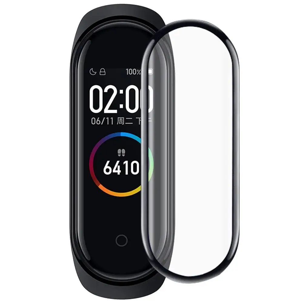 Защитная пленка с полным покрытием 9D для xiaomi mi band 4 защита экрана мягкий смарт