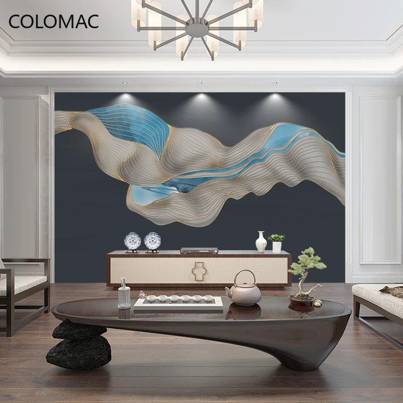 

Colomac Custom 3d New Chinese Abstract Simple Wallpaper Bedroom Living Room Background Mural Home Decor Modern Dropshipping