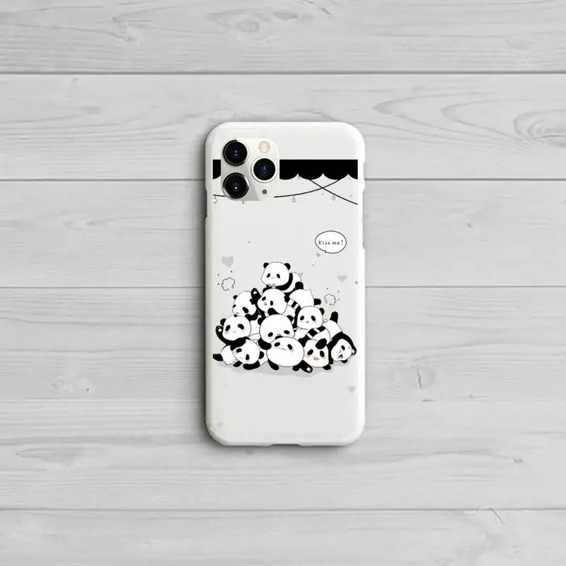 

Lucu Kartun Panda Pesawat Ruang Angkasa Ponsel Phone Case Candy Color for iPhone 11 12 pro XS MAX 8 7 6 6S Plus X 5S SE 2020 XR