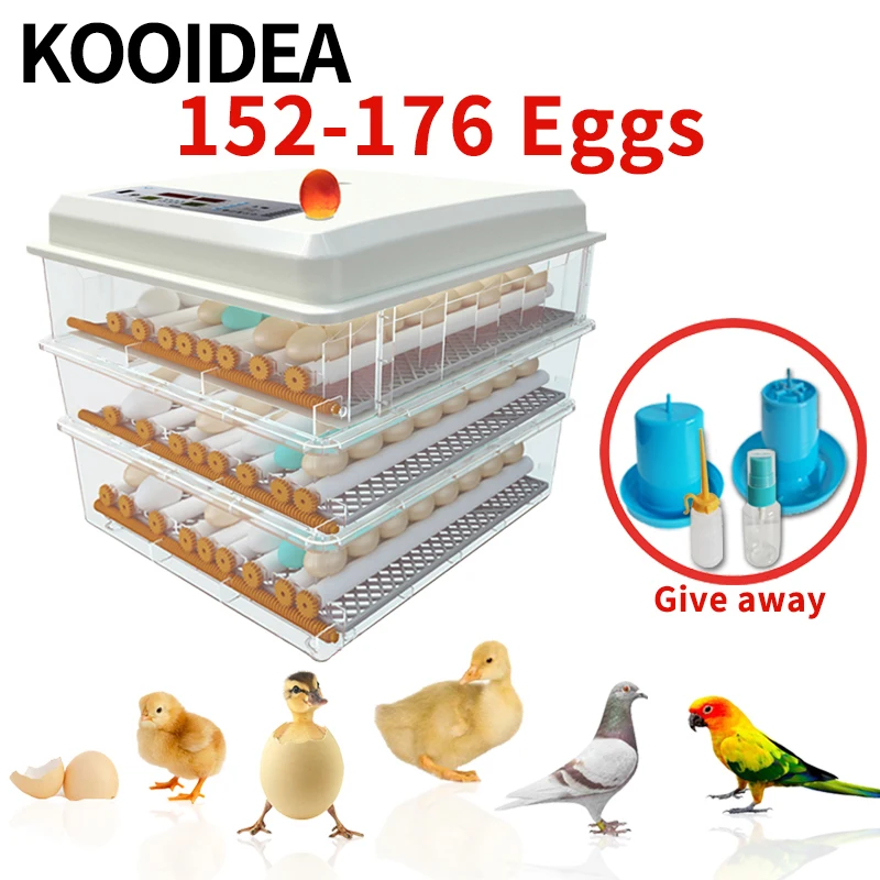 

NEW chicken brooder egg incubator automatic 110v 152-176 egg incubator fully automatic poultry equipment incubator automatic