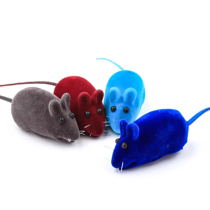 

Simulation Flocking Mouse Pet Toys Voice Cat Toys Tease Cat Interactive Products Random Color Cat Supplies Cat Toys