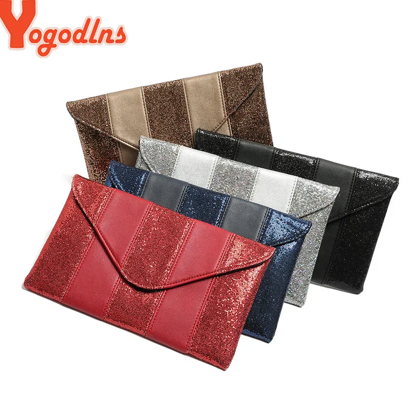 Yogodlns Fashion Handbag Women's Clutch Bag PU Leather Women Envelope Zipper Evening Female Clutches Torebki |
