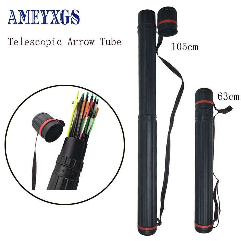 

1 Pc 63cm-110cm Archery Telescopic Arrow Tube Case Holder Carrier Bow Arrow Quiver Adjustable for Shooting Hunting Accessories