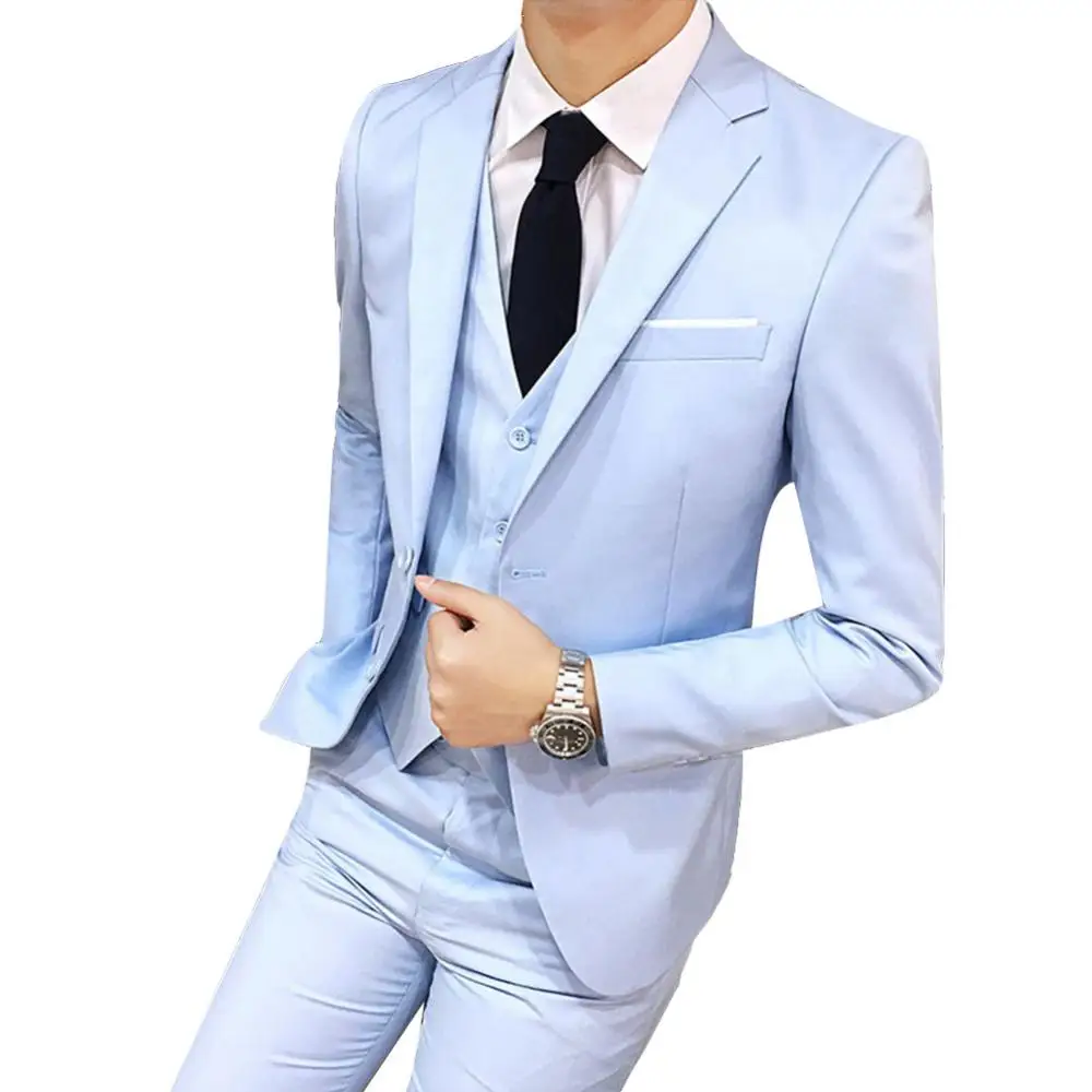 

3pcs Jacket Waistcoat Suit Vest Groomsmen Business Set Plus Size Wedding Business Men Formal Suit Vest Blazer Pants Set Vest