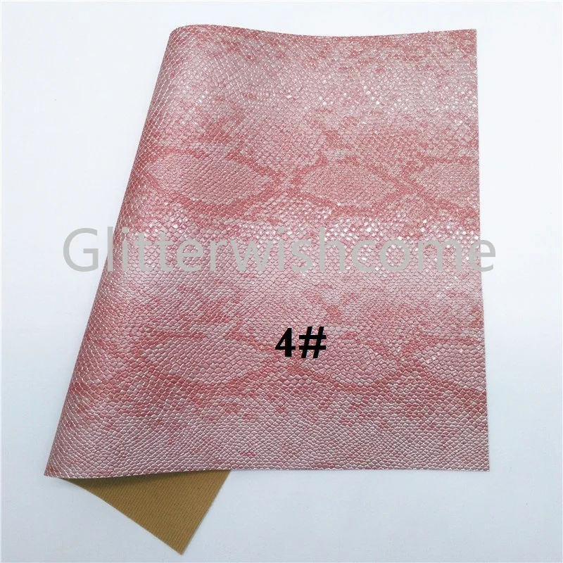 Винил Glitterwishcome размера A4 21 х29 см для бантов металлическая змеиная кожа