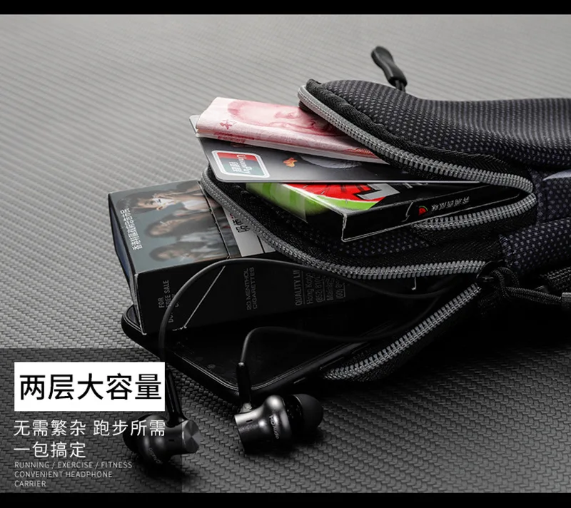 Водонепроницаемая маленькая сумка для фитнеса бега тренажерного зала кошелек