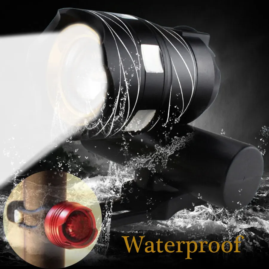 ROCKBROS синтетический светильник 12000 люмен USB сзади Велосипеды спереди светодиодный