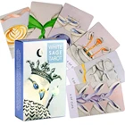 Классические открытки для настольных игр, белый шалфей, полные английские карты для настольных игр с изображением оракла, гадания, настольная игра, карты для ТАРО с PDF