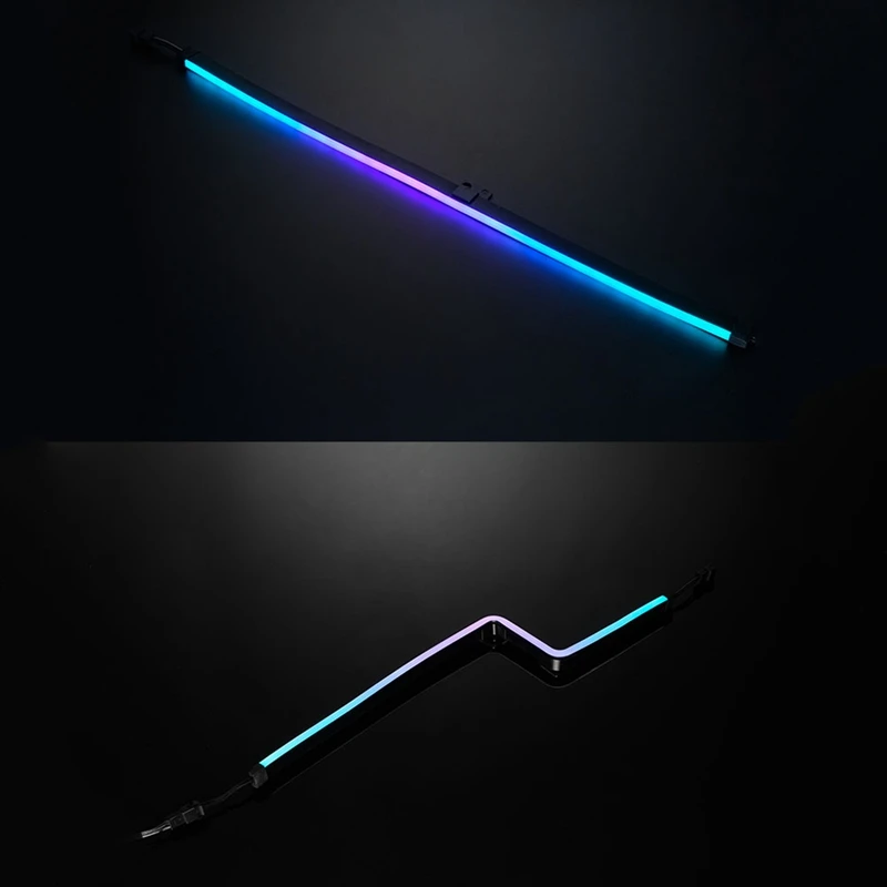 

Combo Light Strip ARGB Neon Computer Case Decoration Led Strip 5V 3PIN Light Header AURA 400mm x 2Pcs