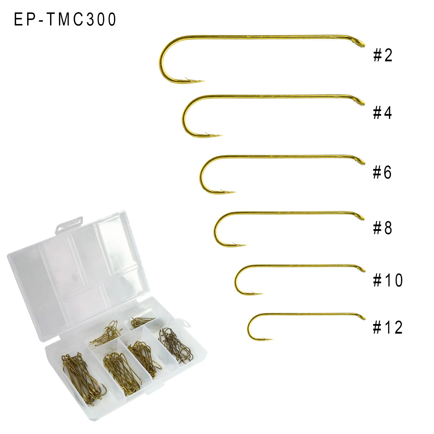 EP-TMC300 Eupheng стример Летающий рыболовный крючок комплект комбо 120 шт. EP-TMC300 бронзовый цвет кованые удлиненные Крючки-стримеры мух крючки - Цвет: EP-TMC300