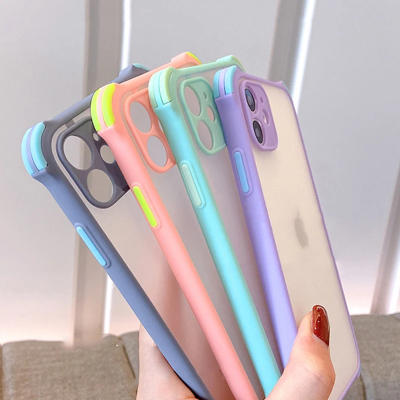 

Airbag Shockproof Silicone Case For Xiaomi Mi 10T Pro 10 Lite Poco X3 NFC 11 Prime 10s Redmi 9T 11T Note 9 8 7 9S 8T Matte Cover