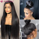 Aliblisswig 30 дюймов 13X4 прямой парик на сетке спереди парик с застежкой 4x4 парики из человеческих волос для женщин предварительно выщипанные искусственные волосы