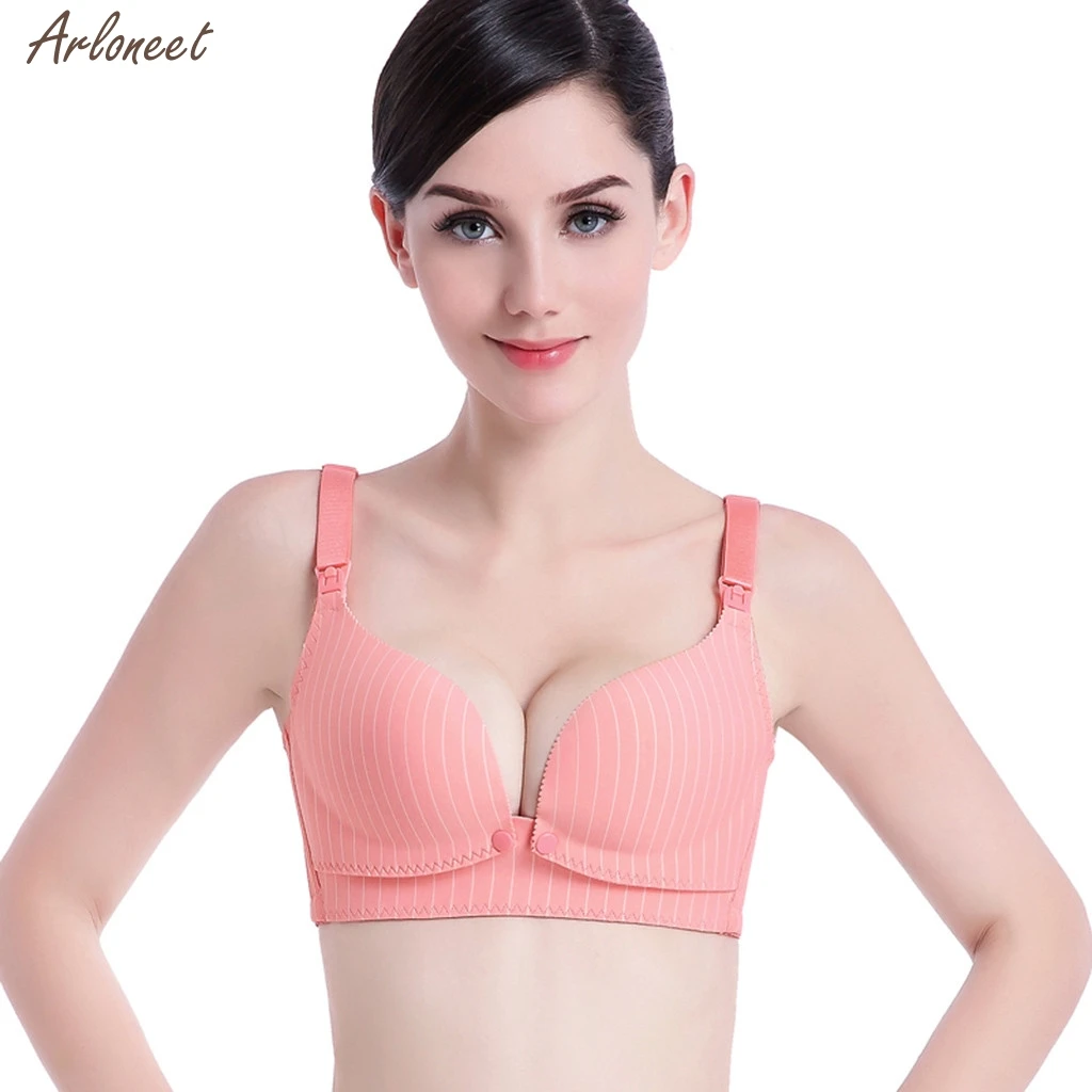 

Women No Steel Ring Bra Maternity Intimate Breastfeed Button Strip Lactation Bra Lady Rimless Underwear Wrapped Chest 2020