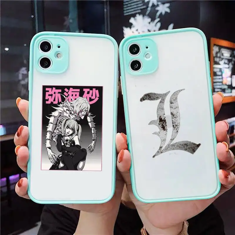 Чехол для телефона Rem and misa death note Матовый Прозрачный чехол iPhone 12 Mini 11 Pro XR XS Max 7 8 Plus X