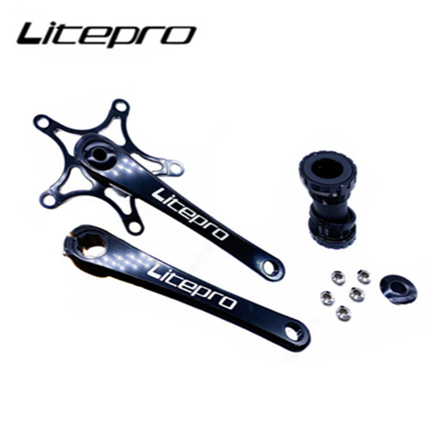 

Folding Bicycle Lightweight Litepro Integrated Hollow Crank 170mm Aluminum Alloy For Brompton