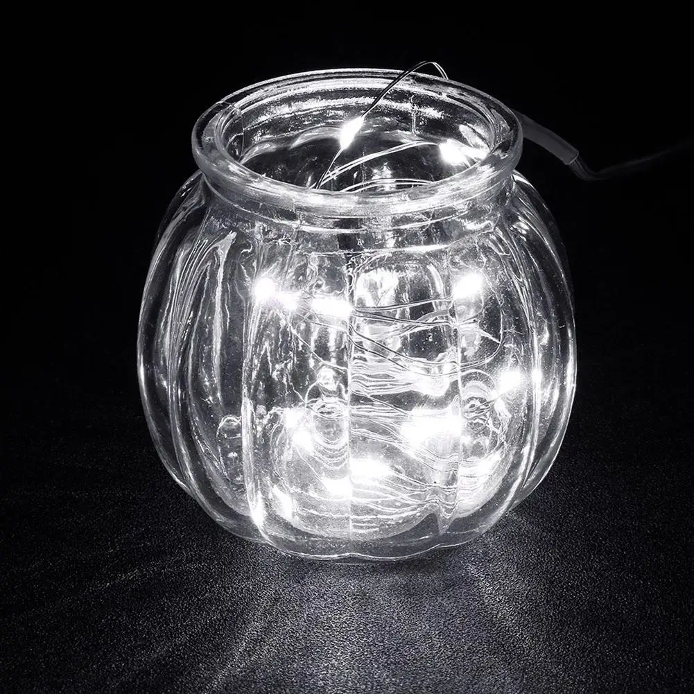 5 м 50LED сказочные огни на батарейках медная серебряная проволока Рождественская