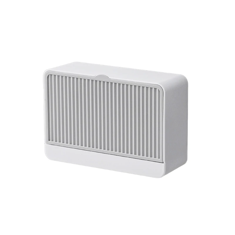 

E7CB Soap Box Soap Bar Holder For Shower Adhesive Soap Holder Wall Mounted Layer Drain Tray Plate Bathroom Supply