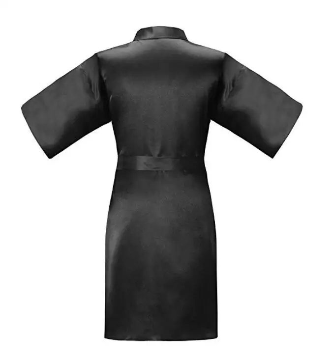 Простые короткие халаты сексуальный женский халат невесты/невесты атласные