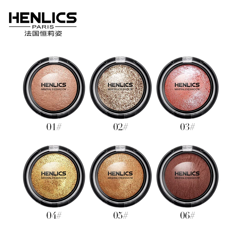 HENLICS Блестящий тени дымчатые пигмент для век Палитра стойкие водостойкие