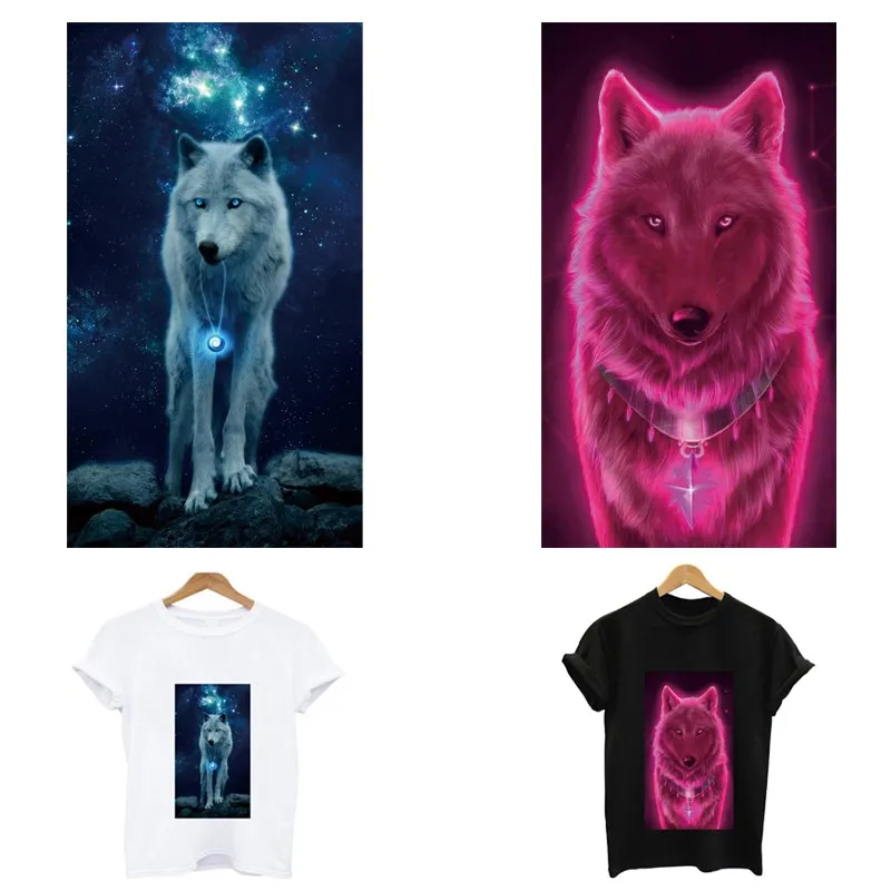 Термо Стикеры для одежды на &quotзвезда&quot Волк полосы заплаты