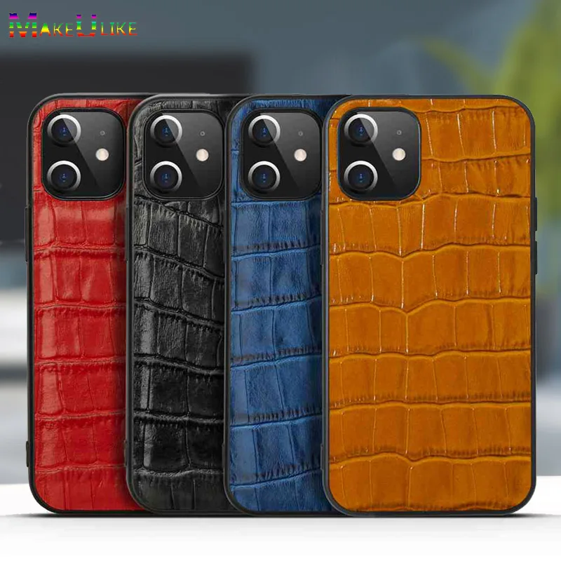

Case For iPhone 11 12 13 Pro Max Mini Case Anti-fall Genuine Leather Case For iPhone 11Pro 12Pro 13Pro XR XS Max 7 8 Plus Cover