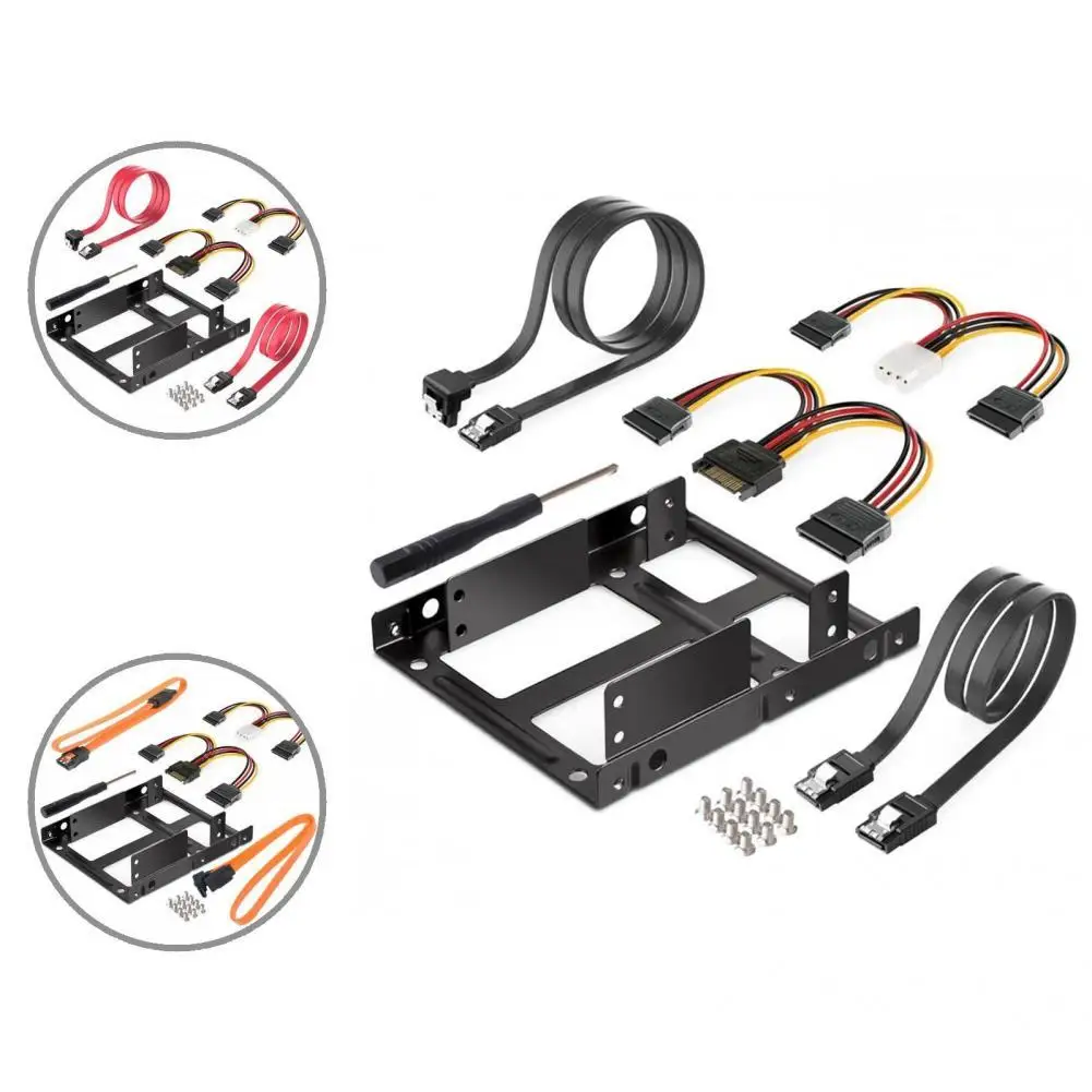 

Compact 1 Set Practical with SATA Data Cable HDD Bracket Widely Compatible for Computer
