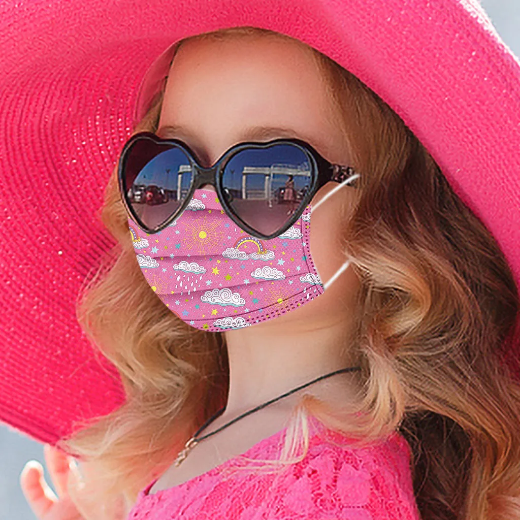 

50pcs Child Kids Disposable Face Masks 3 Layer Ear Loop Anti-Dust Breathable Protective Children masks masque mascarillas