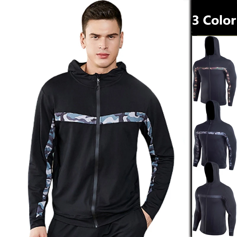 

Куртка с капюшоном Для мужчин брюки для занятий спортом, Топ с длинным рукавом, тренировок, бодибилдинга, рубашка на открытом воздухе на мол...