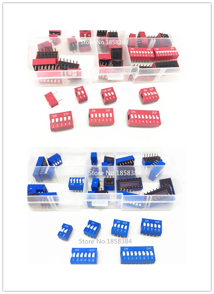 Набор переключателей Dip 6 значений 30 шт./лот в коробке 2 3 4 5 8 направлений 54 мм
