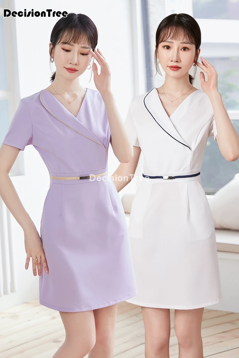 

2021 korean beauty salon beautician uniform spa health center work clothes women's foot bath sauna massage technician clothing