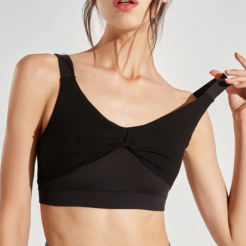 

Sexy Kink Design Sport Bra Women Gym Fitness Tops High Shockproof Beautiful Back Yoga Bra Workout Training Underwear Padded