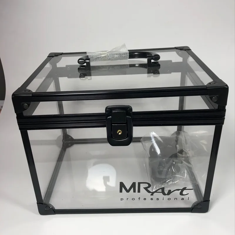 WSHYUFEI Fashion Clear Acrylic & Black Aluminium Makeup Cosmetic Organiger Lucite Beauty Storage Boxes | Дом и сад