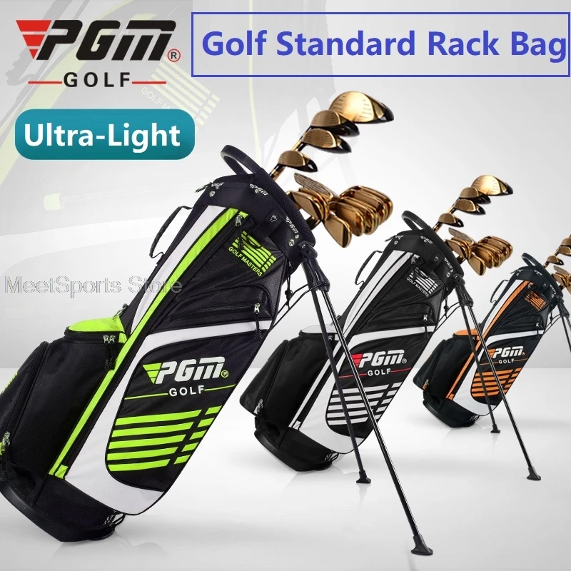 Ultra Light! Pgm Golf Bag Waterproof Caddy Golf Cart Tripod Rack Stuff Golf Bag Big Capacity Bracket Gun Stand Bag 14 Sockets