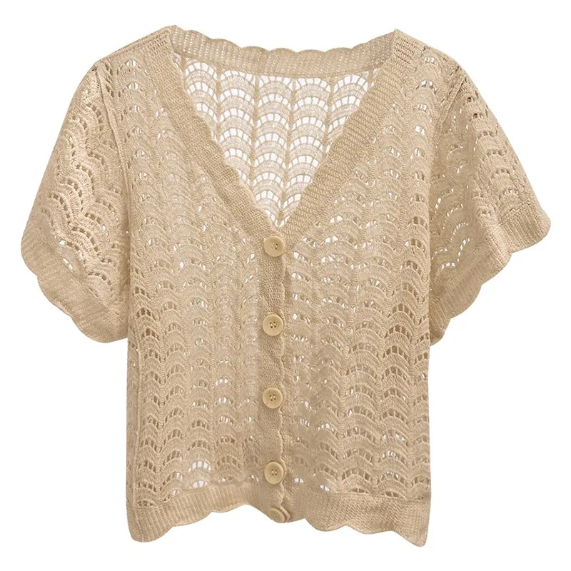 Женская открытая кружевная Сексуальная футболка с v образным вырезом и коротким