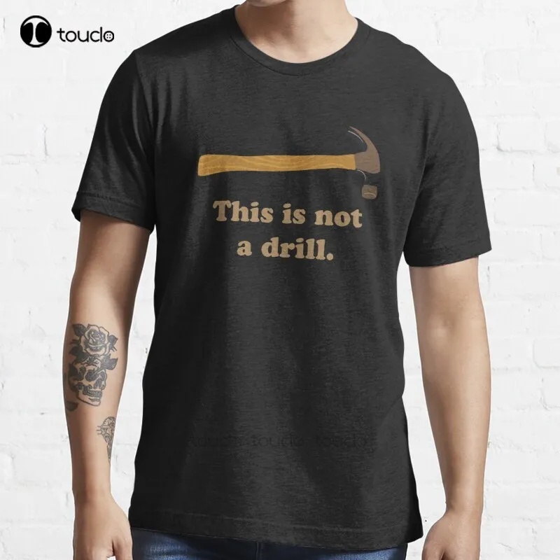 

Футболка мужская хлопковая с надписью «New Hammer - This Not A Drill»