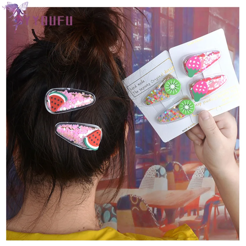 YYOUFU фрукты заколки для девочек Дети Новая прозрачная Шпилька Модные милые дети