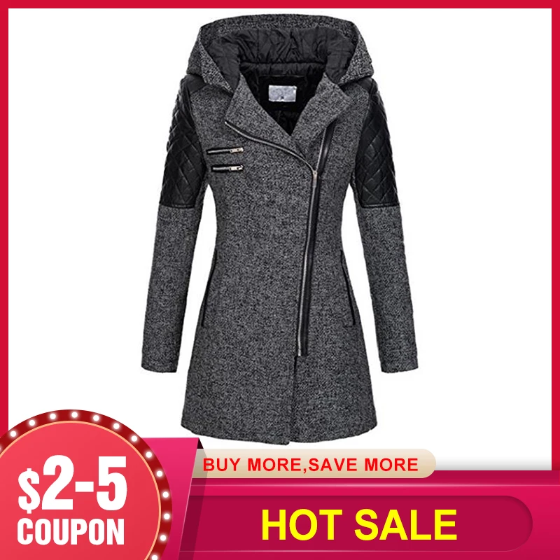 Женское зимнее пальто с капюшоном осенняя облегающая верхняя одежда на молнии