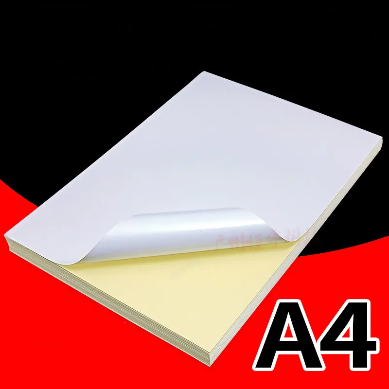 

A4 Размер самоклеящаяся бумага для печати этикеток наклейки гладкая матовая самоклеящаяся бумага Лазерная чернильно-струйная печать накле...