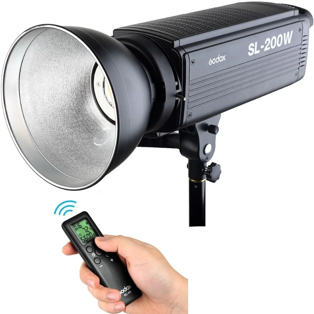 Godox SL200W 5600K 200W Светодиодная лампа высокой мощности для видеосъемки беспроводной